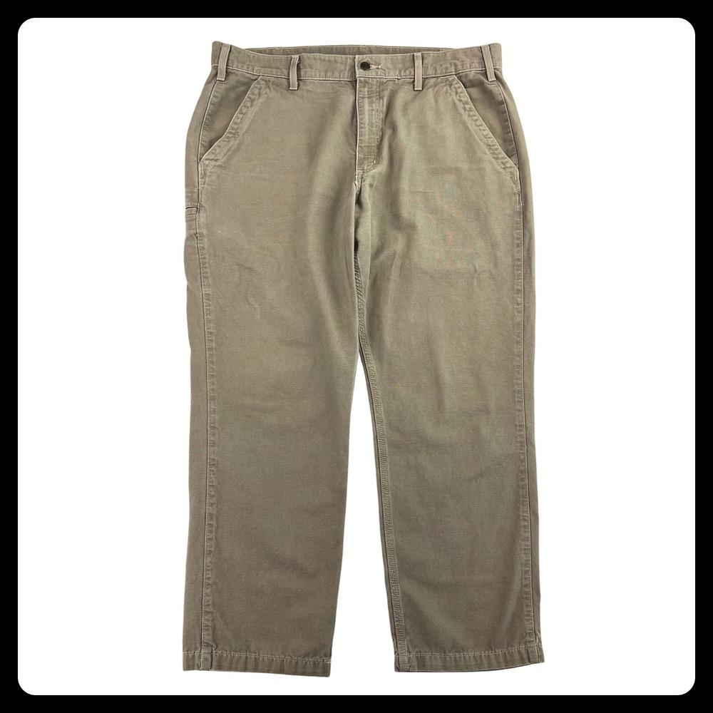 Carhartt‎ Relaxed Fit Work Pants Men's 38x30 Brown Cotton B299 MUS Baggy Utility